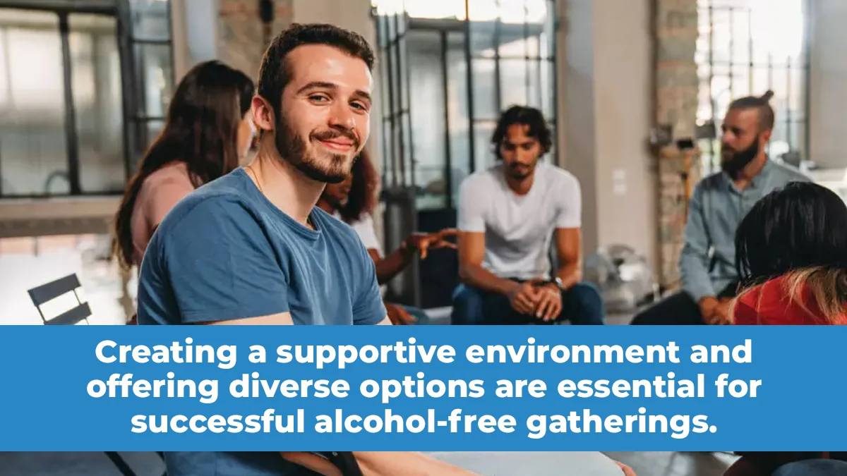 Group of diverse people playing board games and laughing together in a social setting without alcohol.