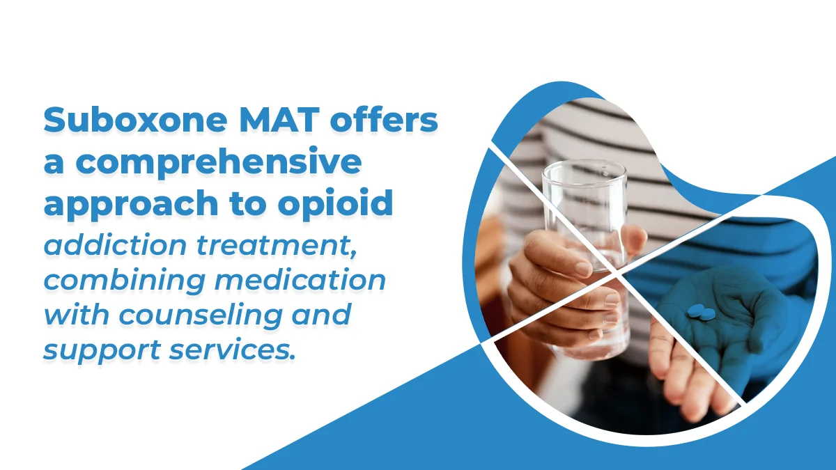 Suboxone MAT offers a comprehensive approach to opioid addiction treatment, combining medication with counseling and support services.